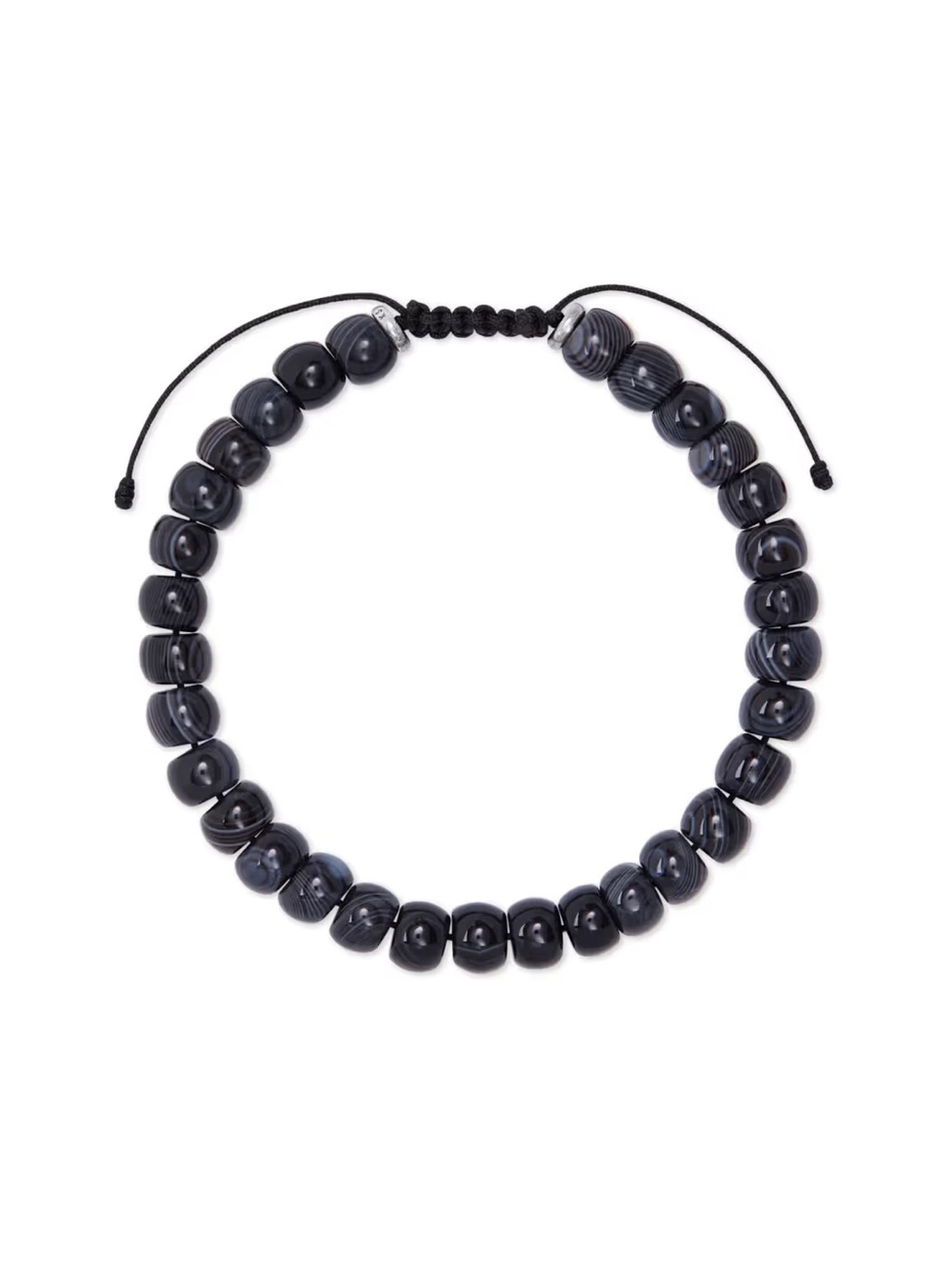 Kendra Scott Cade Men’s Black Banded Agate Sterling Silver Bracelet